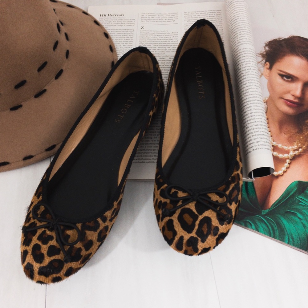 Talbots • Leather Leopard Print Shoes